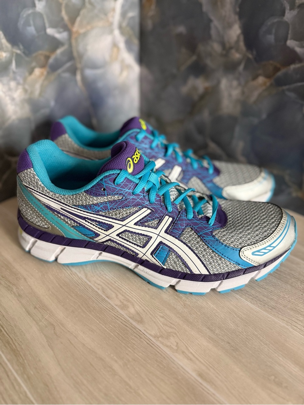 ASICS Women's Gel-Excite 2 Gray, Teal & Purple Running Shoes
